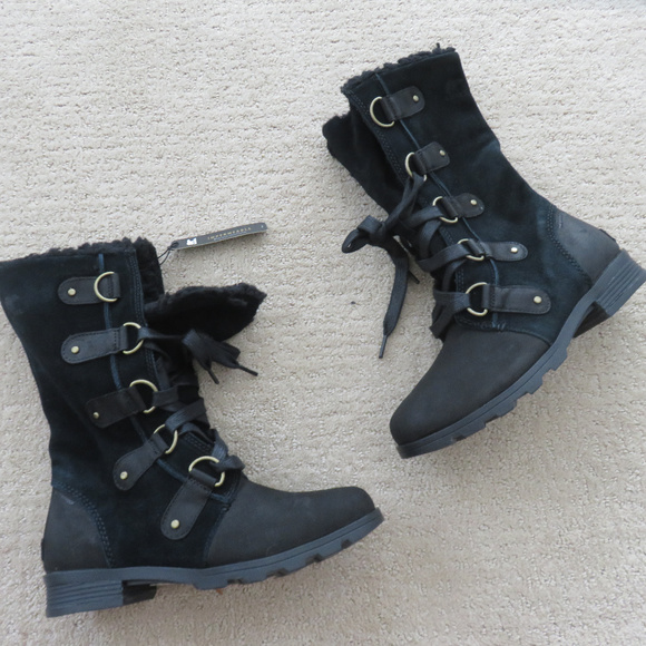 New Sorel Emilie Lace Boots with Shearling 7 38 - Picture 1 of 5